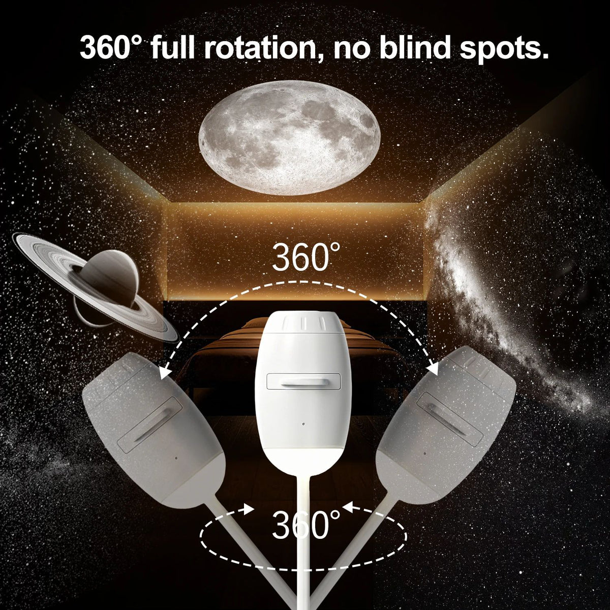Evonix 2-in-1 Galaxy Projector V2