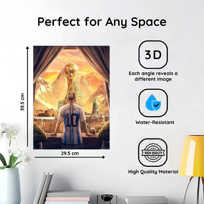 Lionel Messi 3D Poster